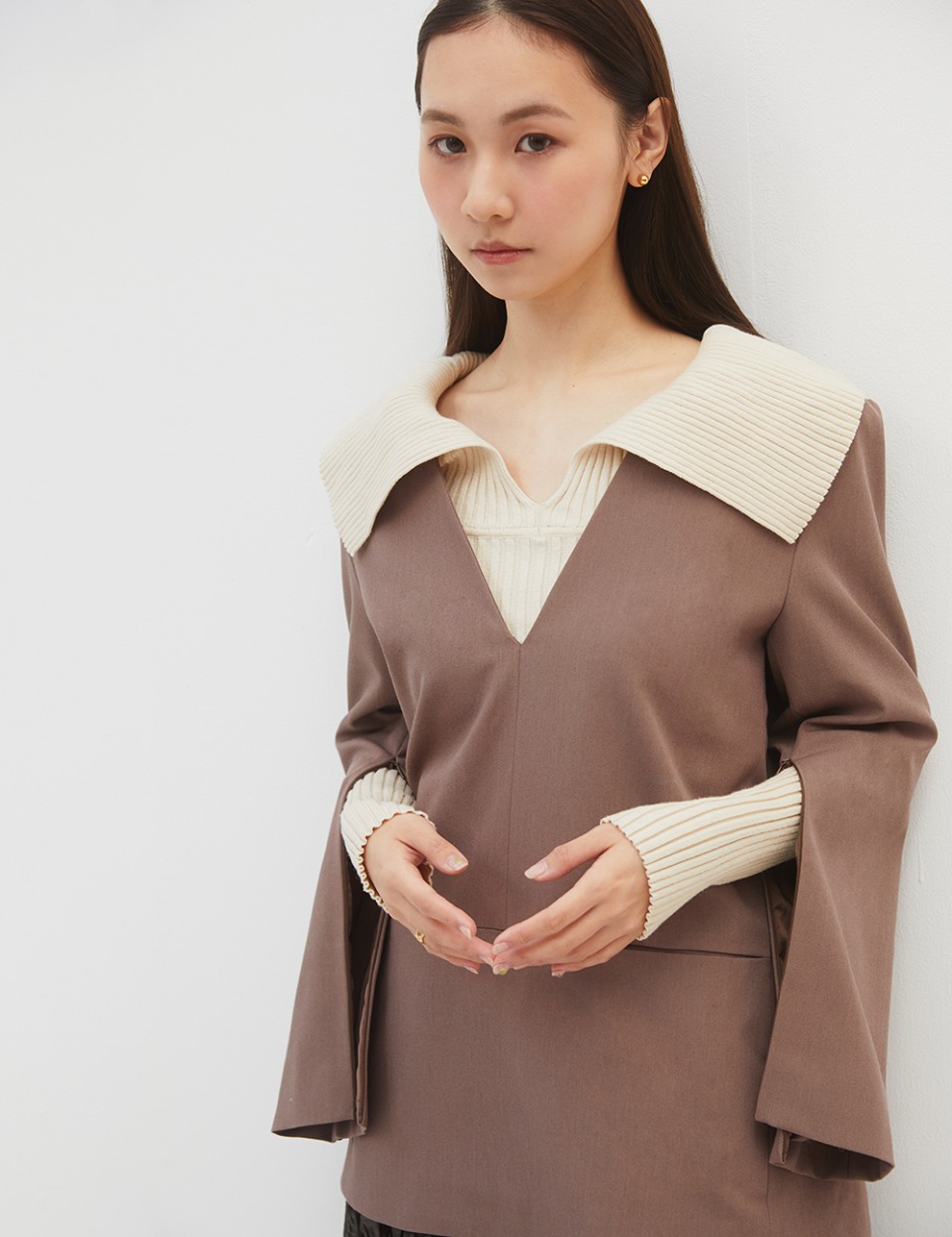Layered V top