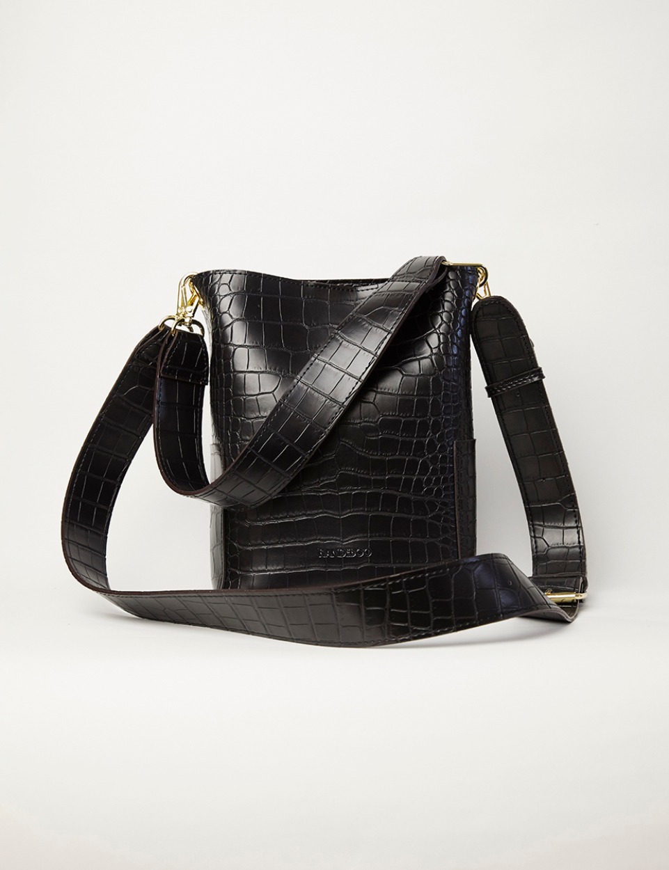 【PRE】RB croco bucket bag (black)