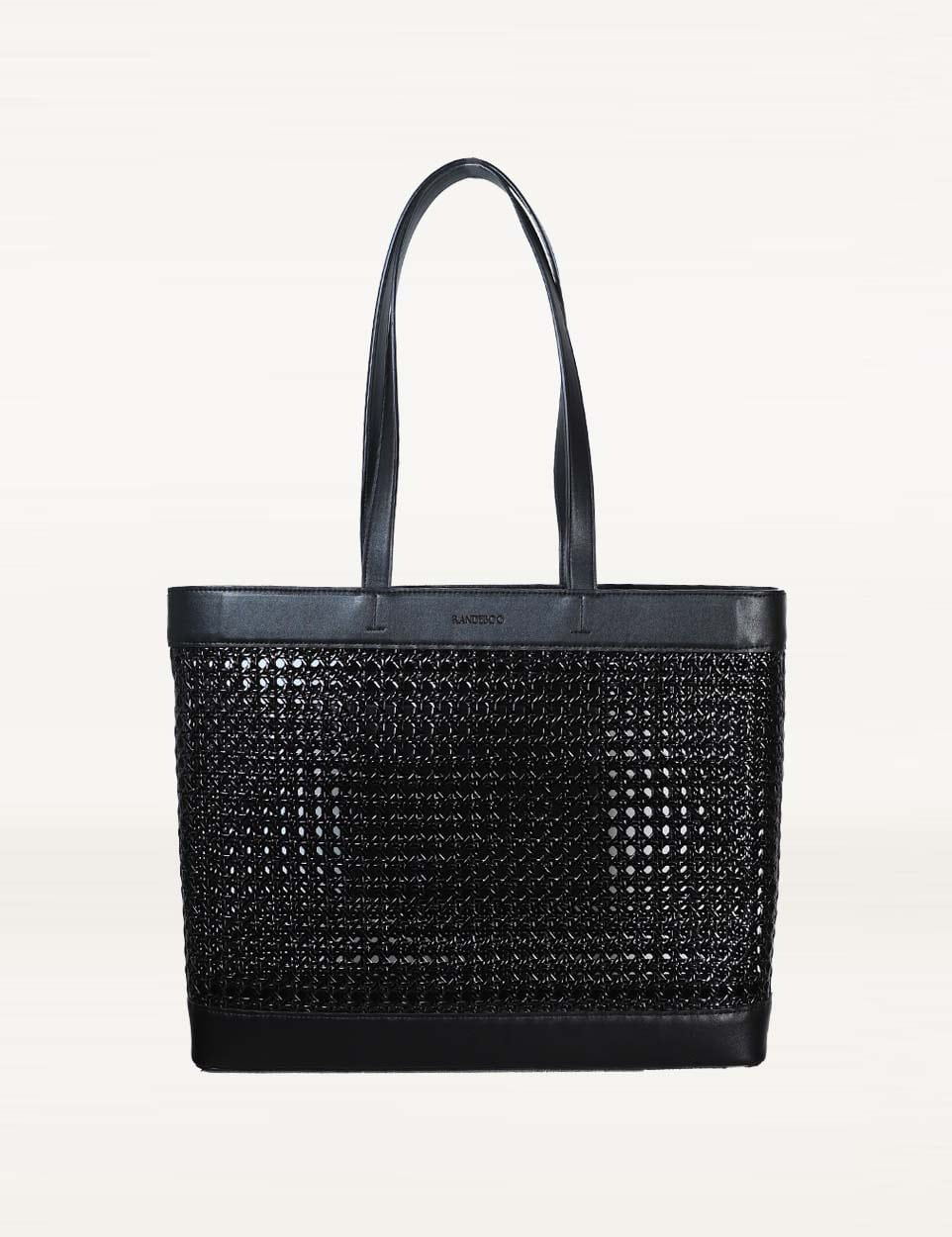 Mesh rattan bag (black)