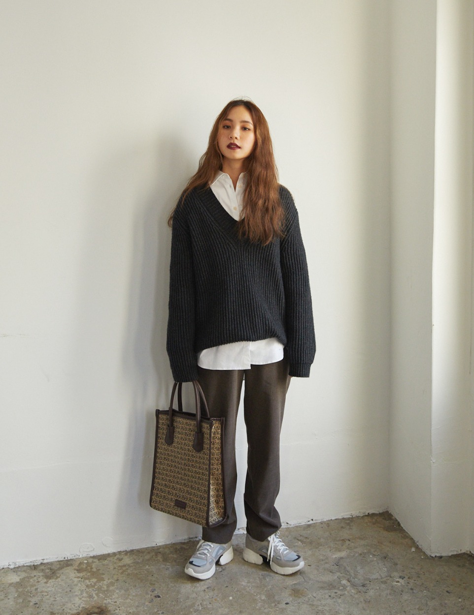 Neutral preppy pants