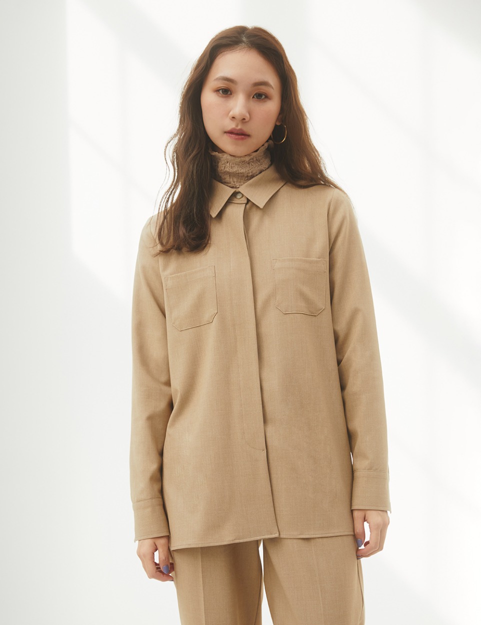 Minimal shirt jacket