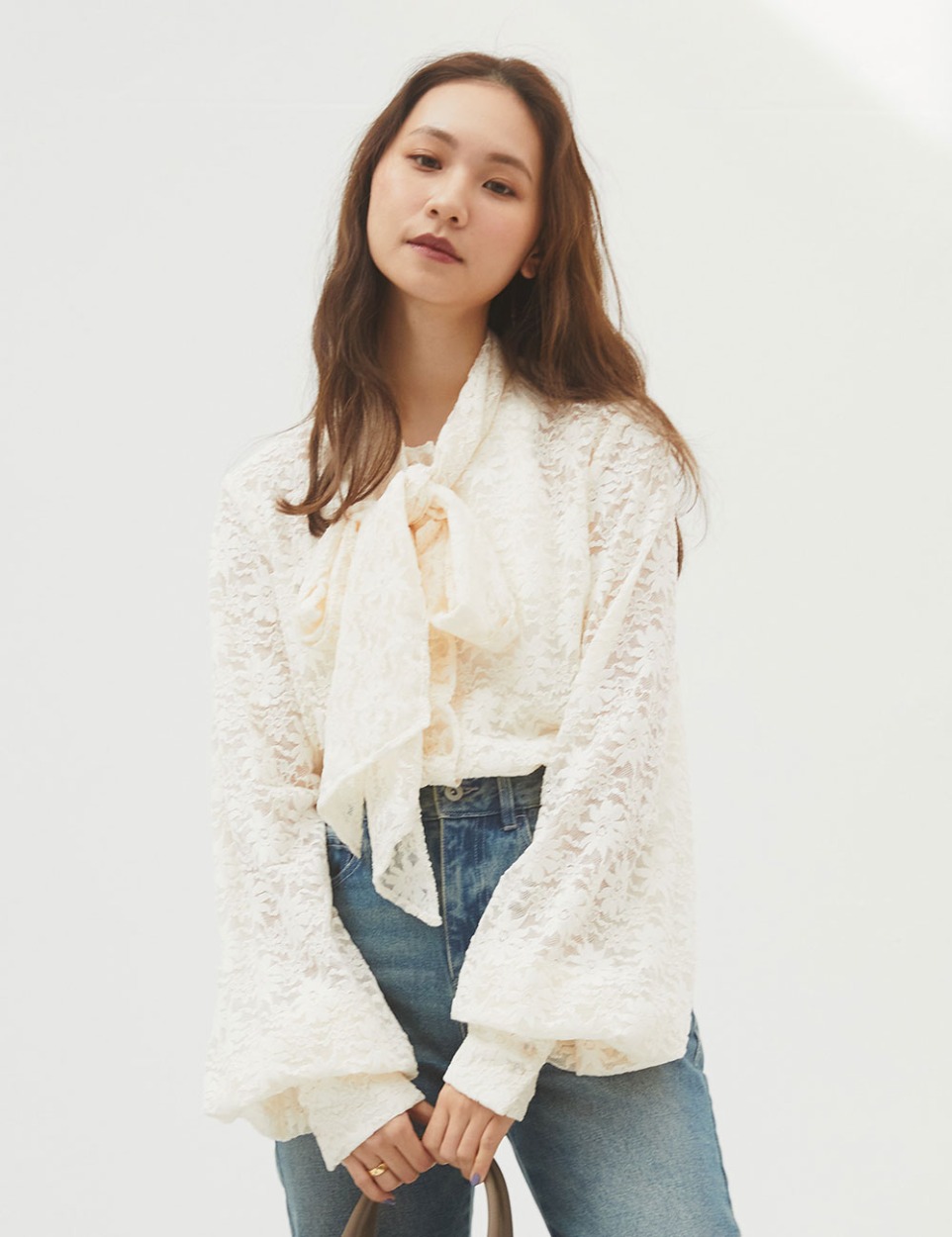 Lace classic blouse