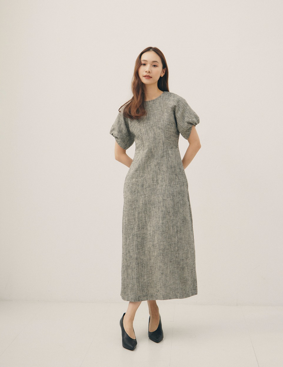 Puff material dress