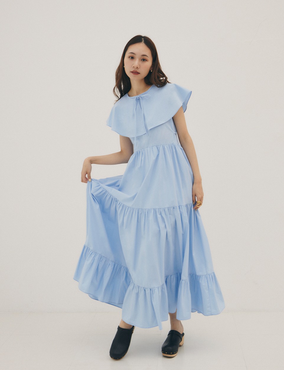 【PRE】Cape cotton dress
