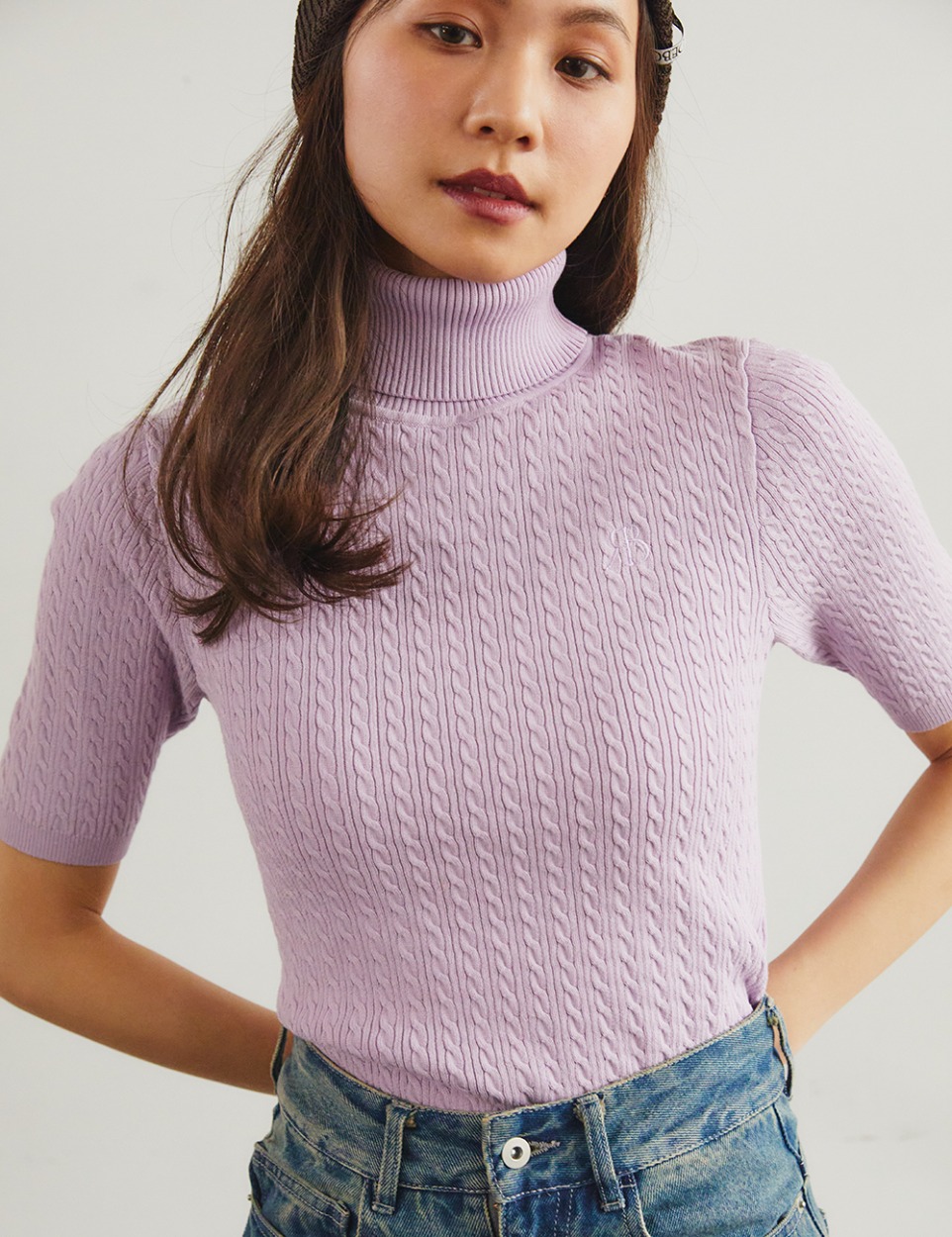 RB cable knit top