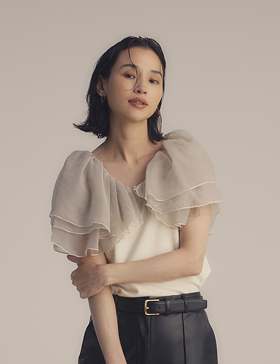 【PRE】Volume chiffon tops