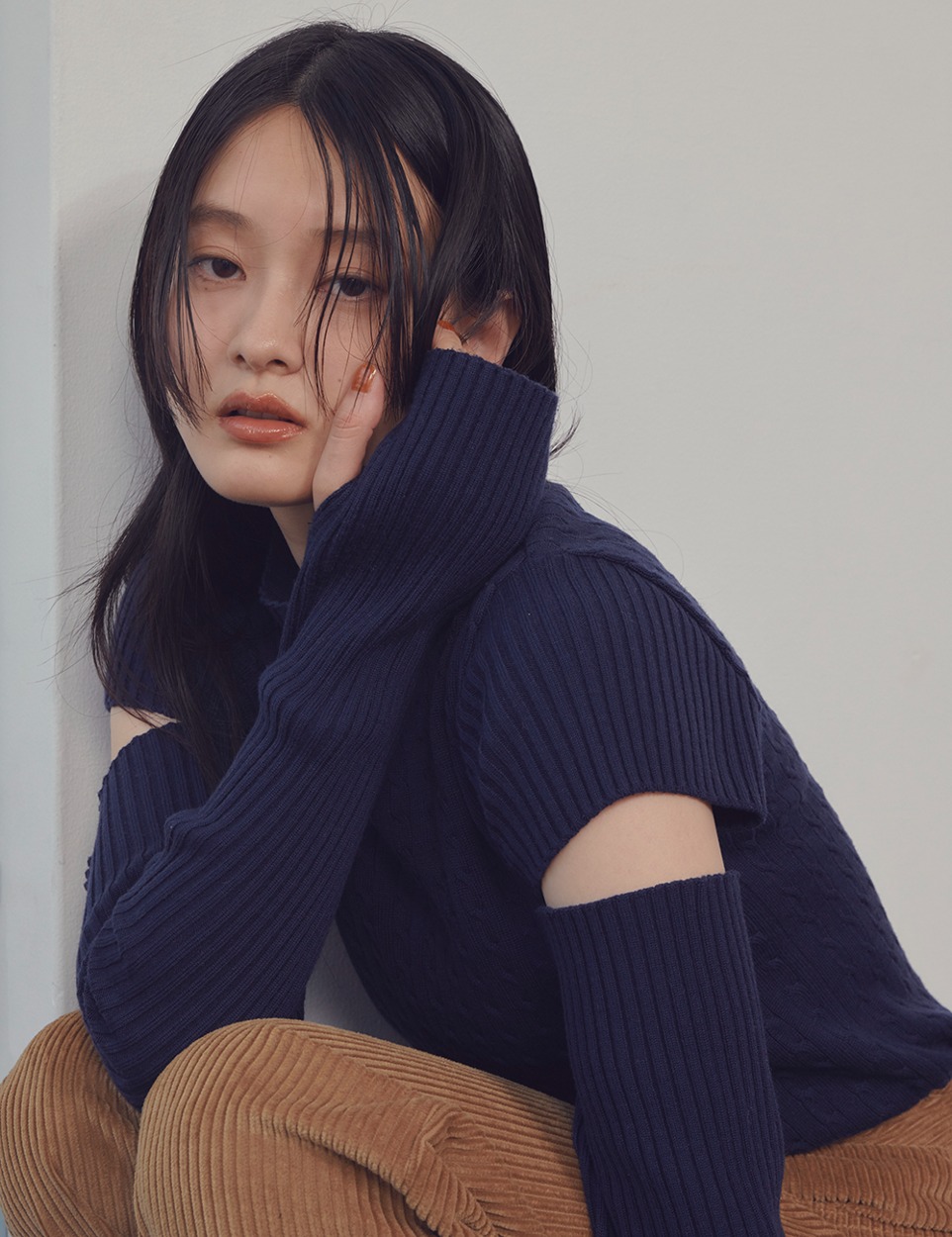 【PRE】Charm cut cable knit