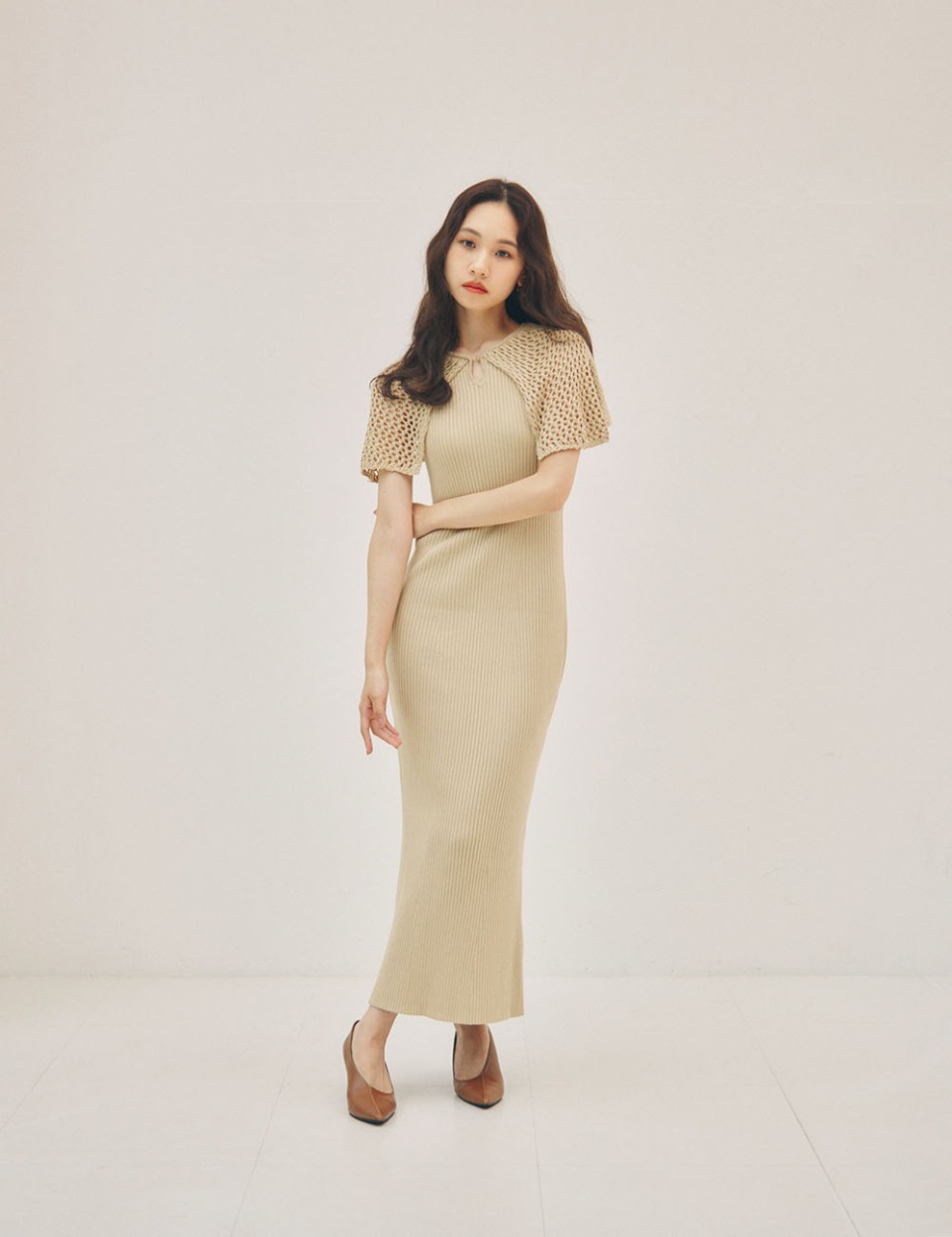 Cape knit dress