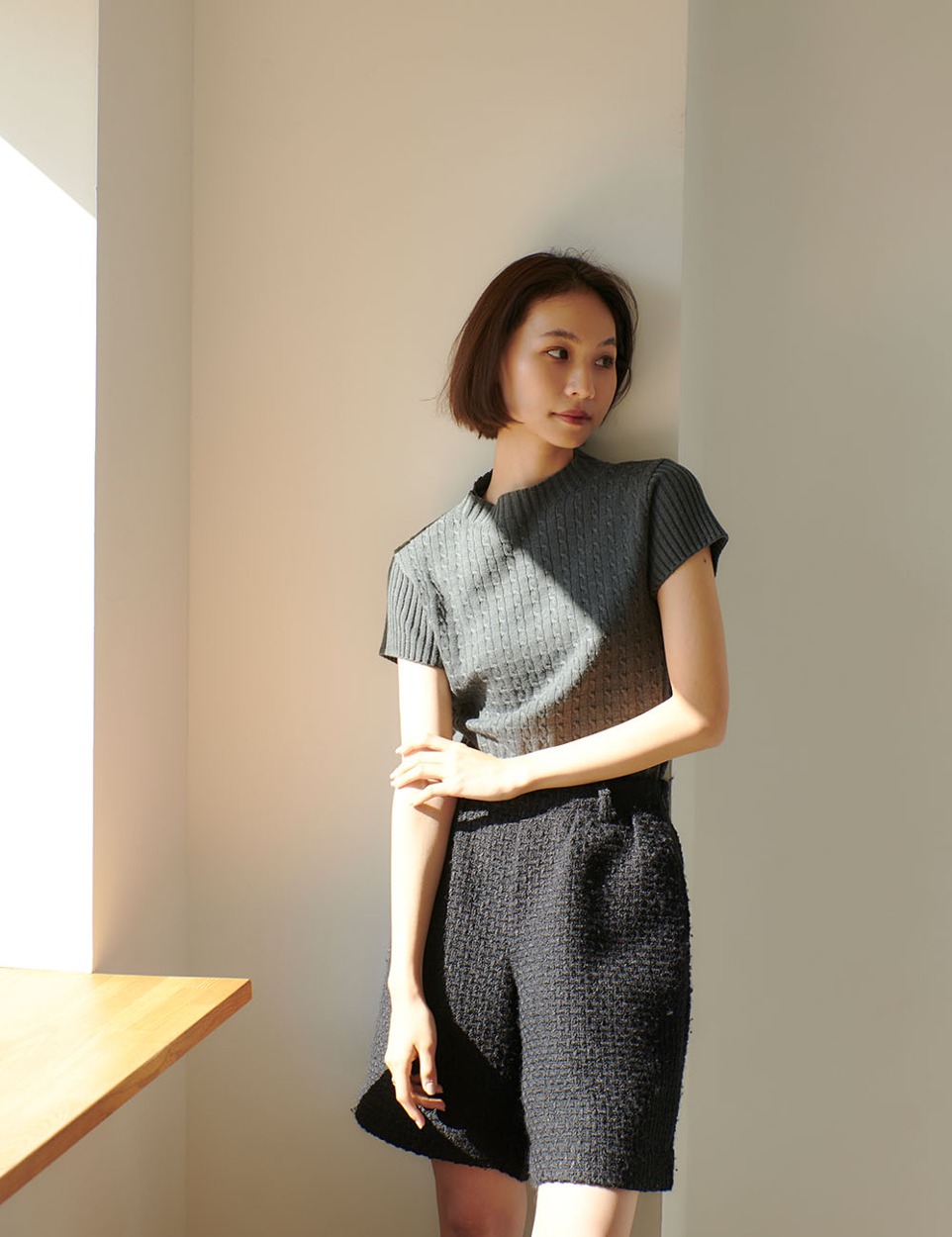 Charm cut cable knit