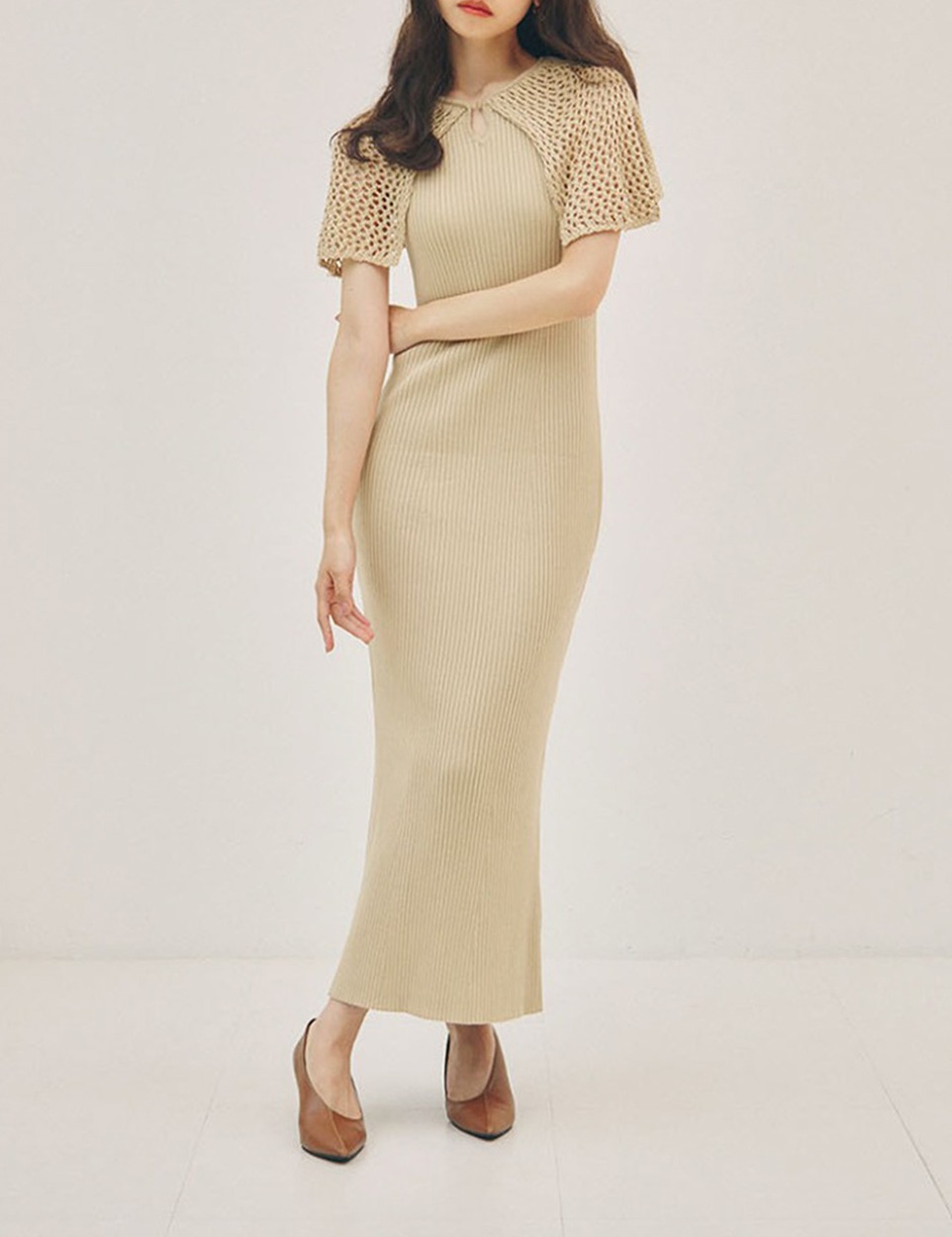 Cape knit dress