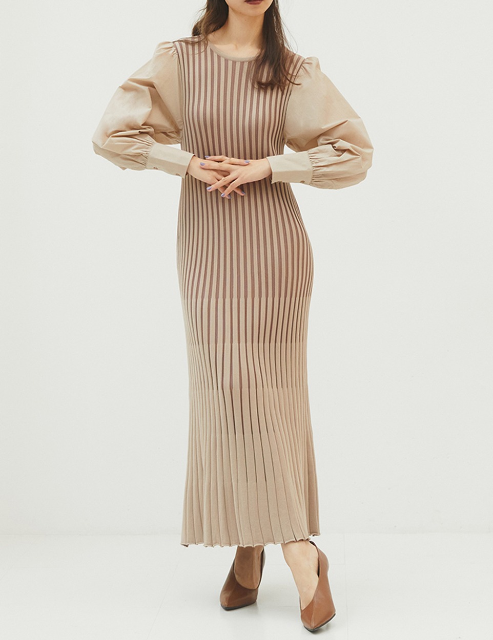 Two-tone puff dress