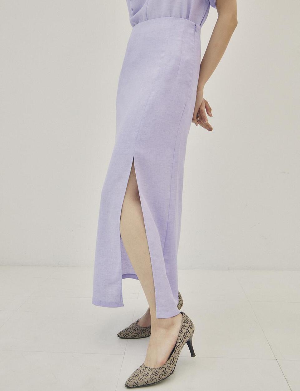 Sensual slit skirt(purple)