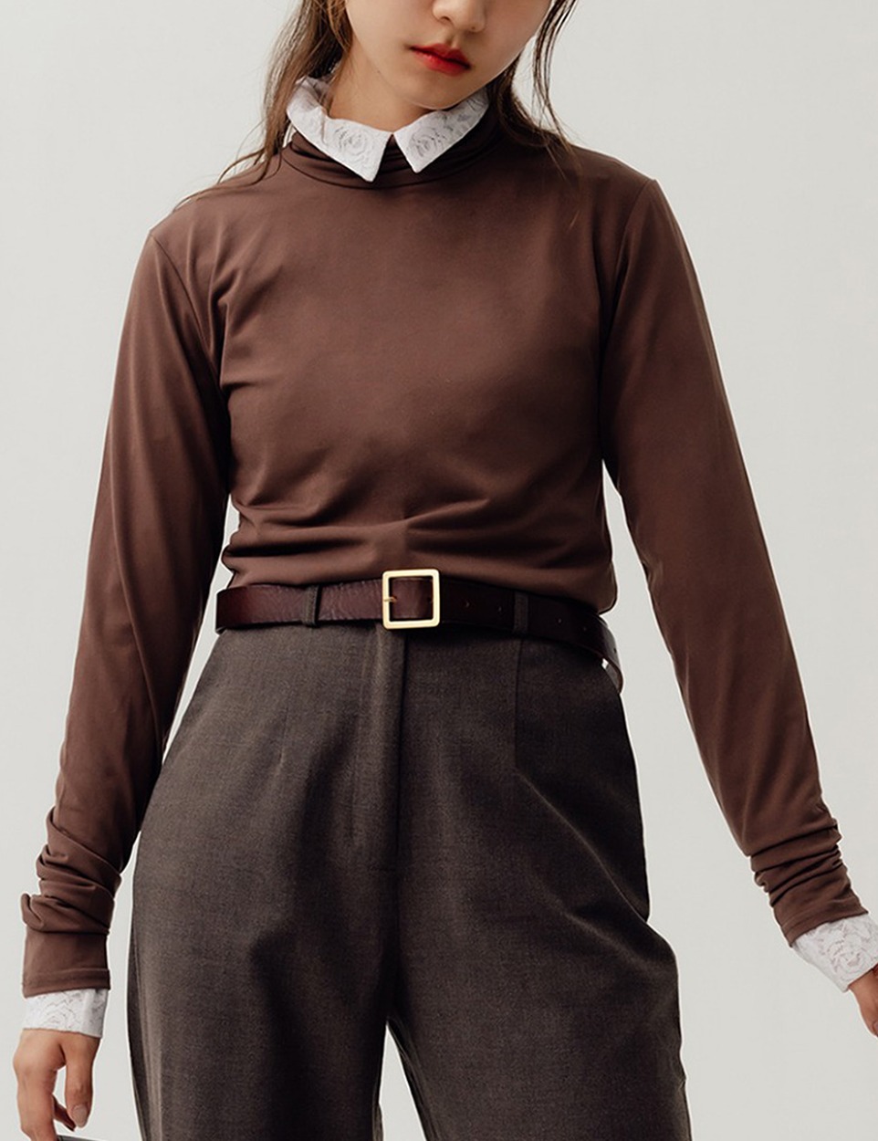 Layered turtle neck