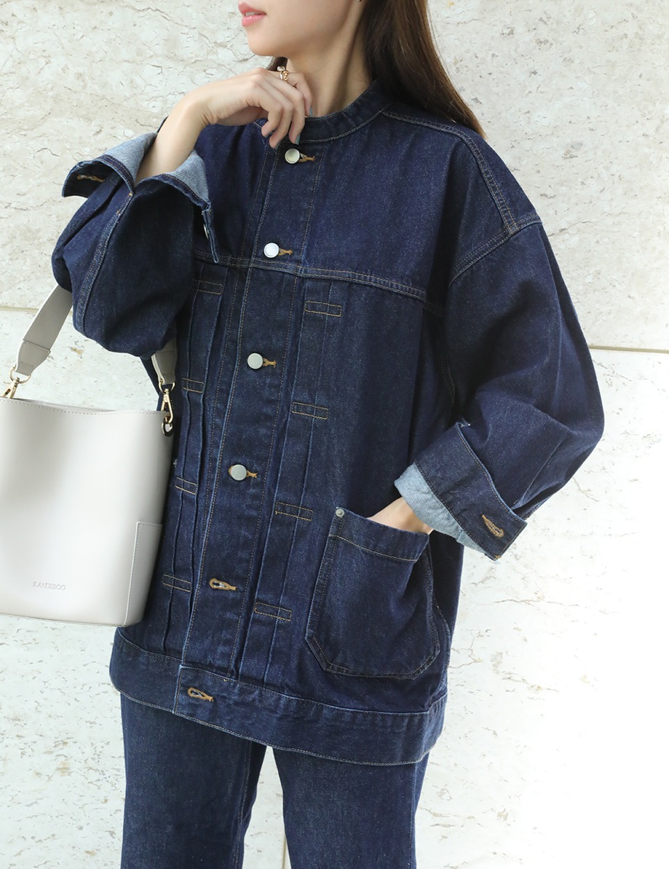 Denim jacket × MARITAS DENIM(navy)