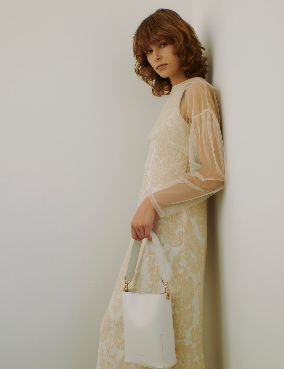 Jacquard sheer dress