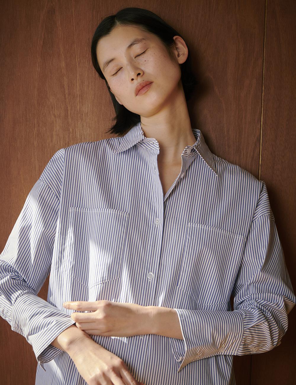 Stripe shirt dress