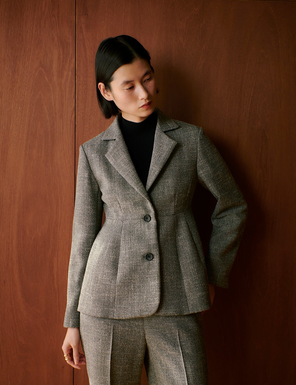 Tweed peplum jacket