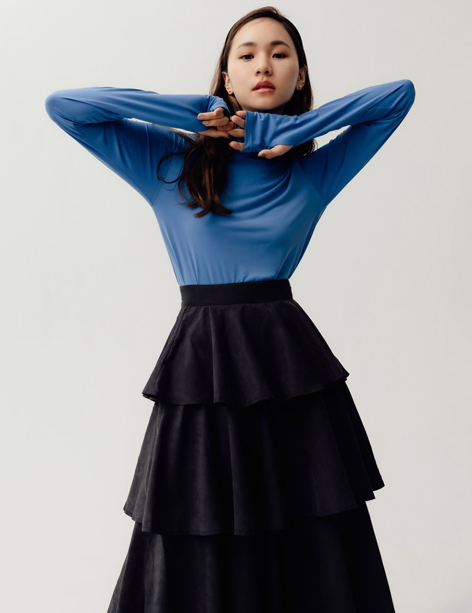 Layered turtle neck