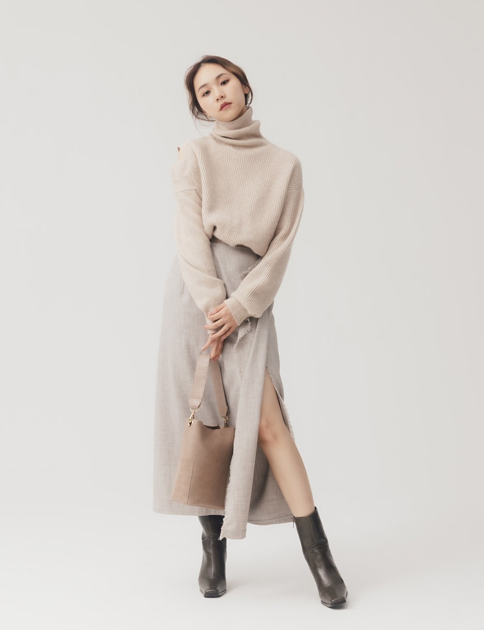 【PRE】Fringe melt long skirt