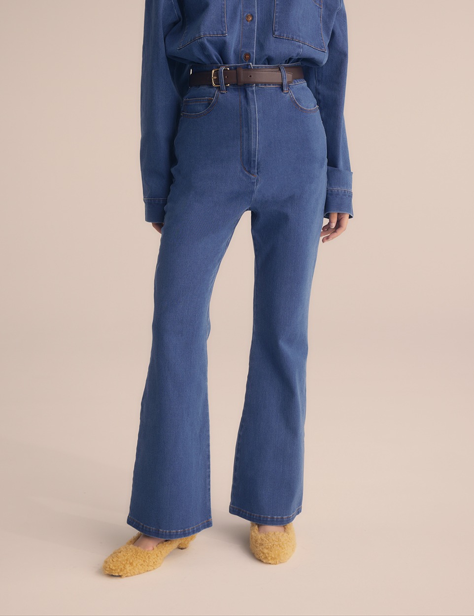 High waist buggy denim