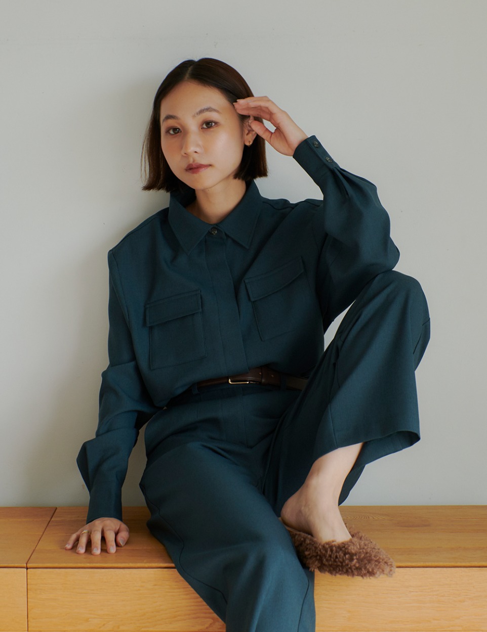 Shirt jacket tops