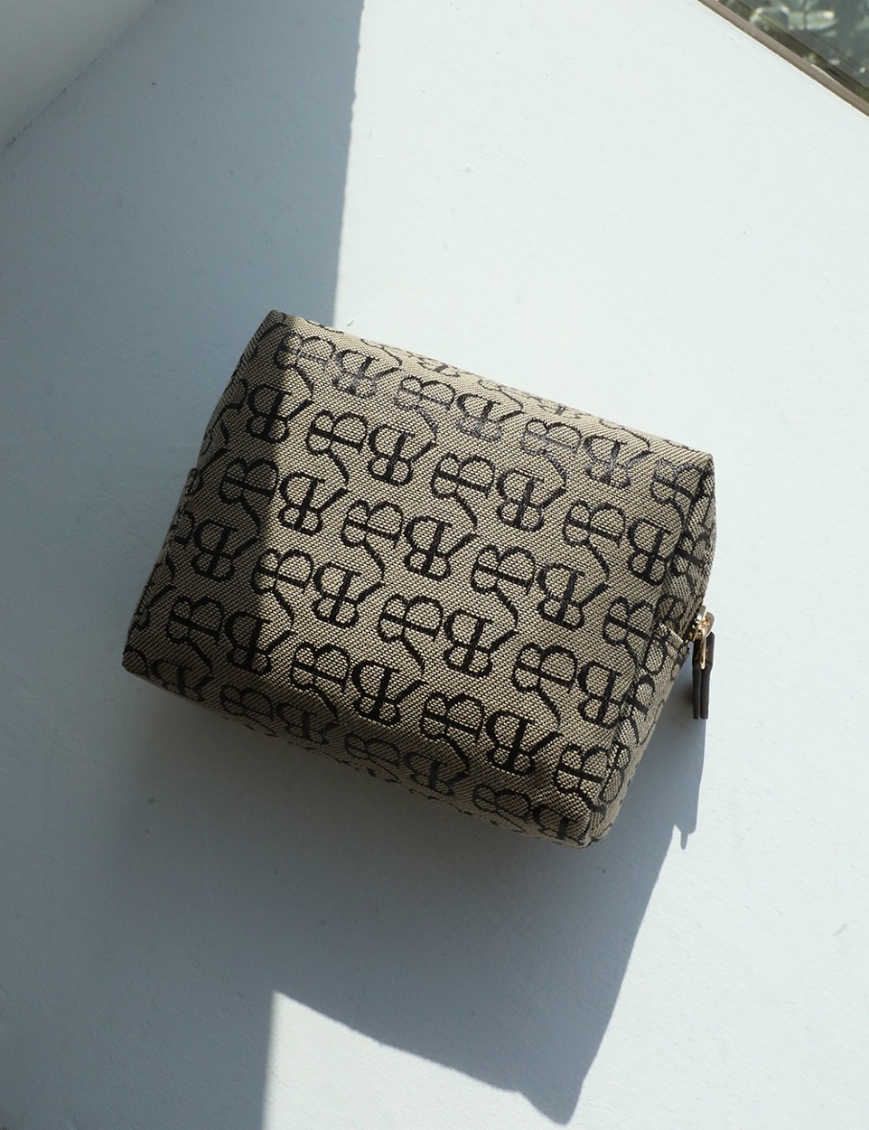 Monogram palm pouch