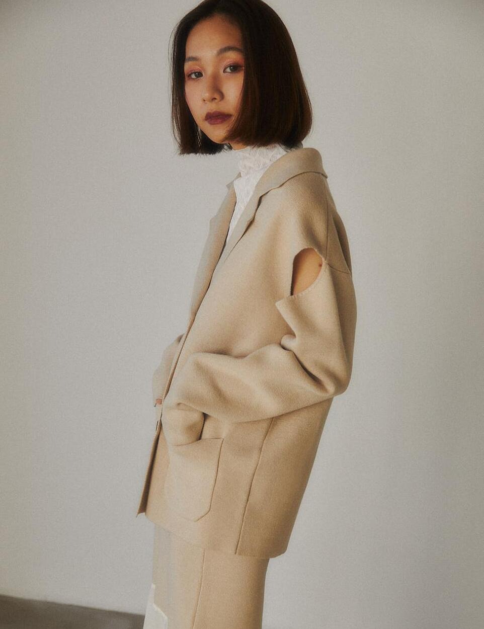 Charm cut jacket cardigan