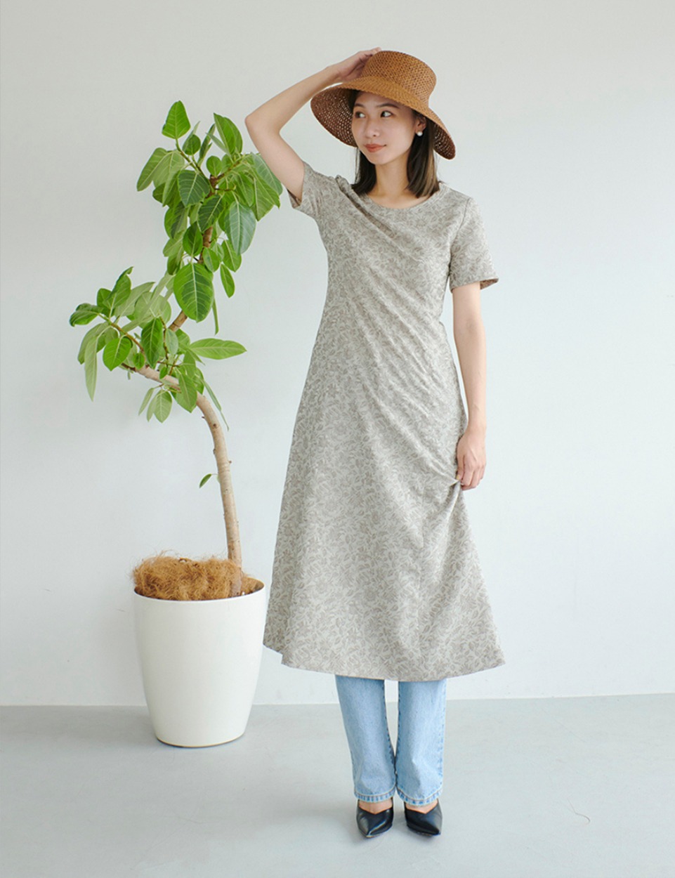 Jacquard minimal dress